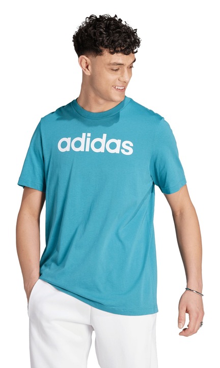 Adidas férfi póló, pamut, M LIN SJ T, Világoszöld