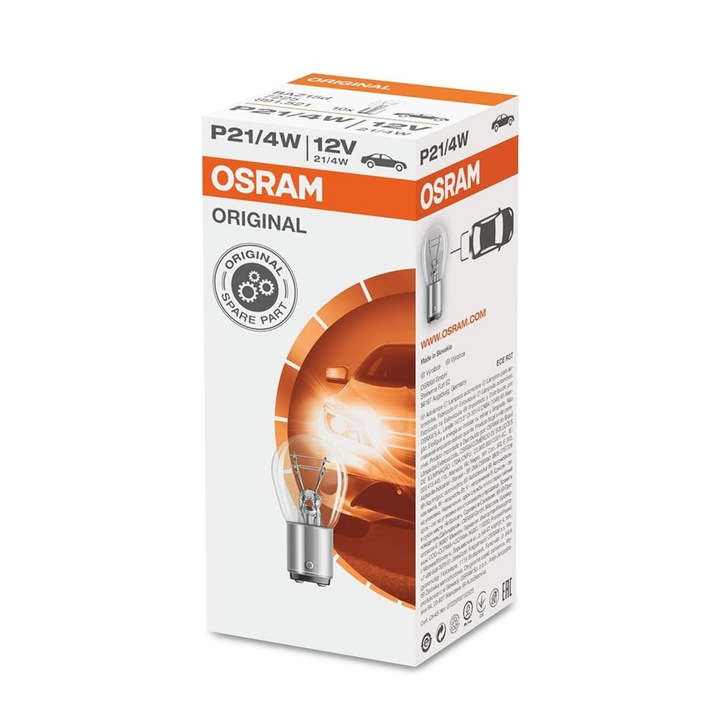 Set 10 becuri P21/4W 12V Osram, Original