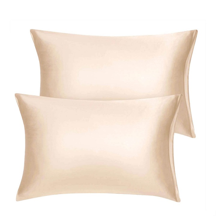 Set 2 fete de perna, Poliester, 48x74 cm, Champagne