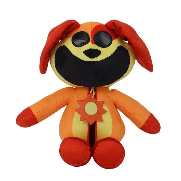 Plüss játék DogDay, Mosolygó Lények, Narancs, 30 cm, Pipacs játékidő