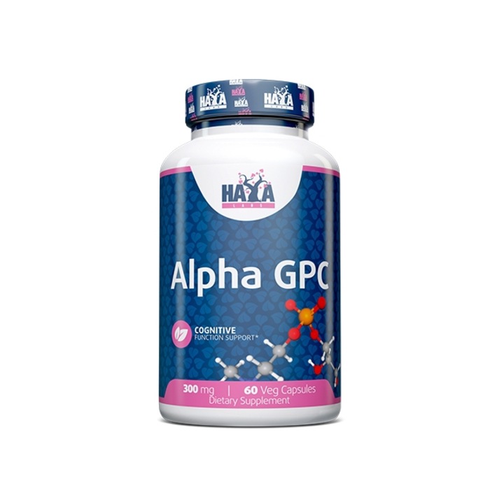 Хранителна добавка Haya Labs, Alpha GPC, 60 капсули