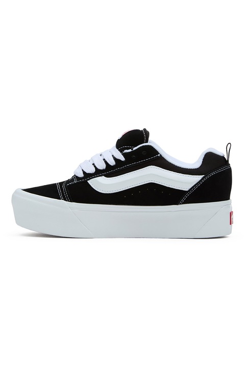 Vans, Knu Stack flatform cipő, Fekete/Fehér