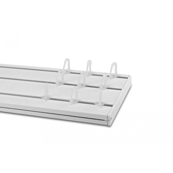 Set bare perdea tavan pe trei randuri 180 cm, 1 set, 6 buc