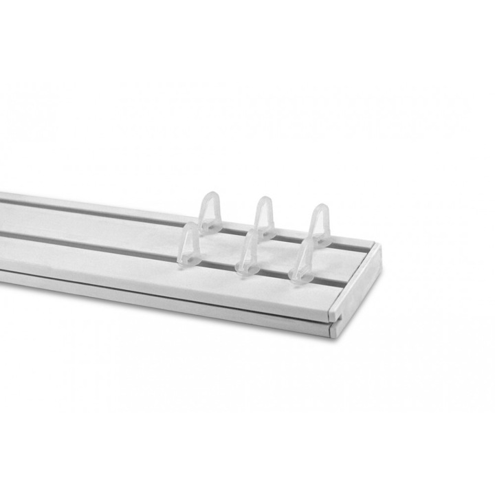 Set bare perdea tavan dublu rand 300 cm, 1 set, 6 buc