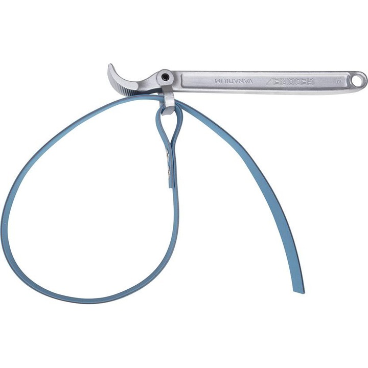 Cheie cu banda, Gedore, otel vanadiu 31CrV3, cromata, 25mm latime banda, 200mm