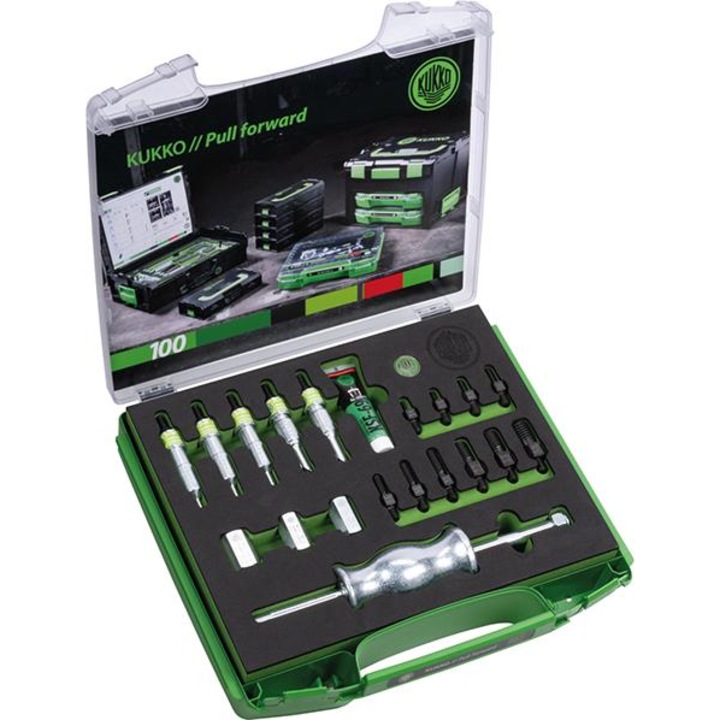 Trusa extractori rulmenti, Kukko, 28-A, 18 piese, Multicolor