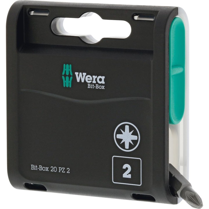 Set de biti Pozidriv PZ2, Wera, 25mm, 20 piese, in cutie