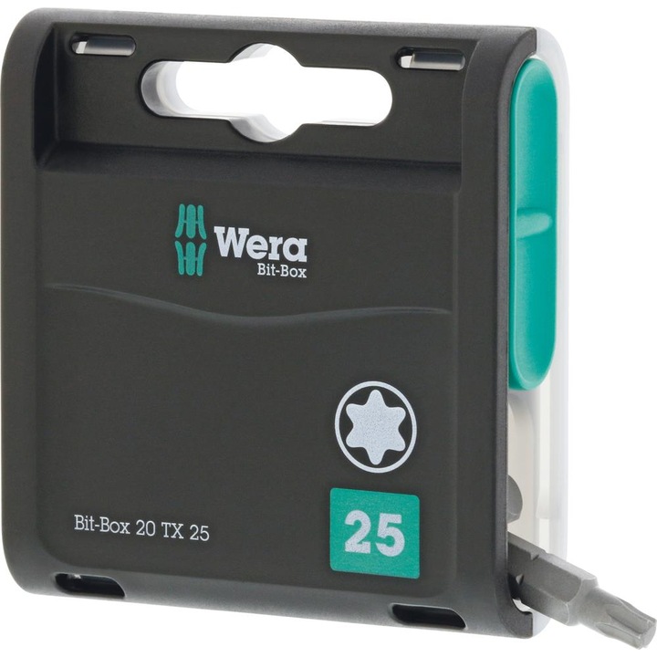 Set 20 biti Torx, Wera, 1/4", 25 mm, Argintiu
