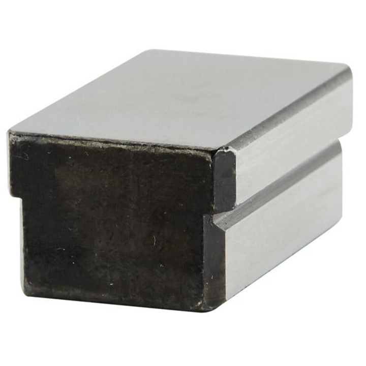 Helyező blokk rögzítőbilincshez DIN6323, AMF, acél, 28x20 mm, ezüst