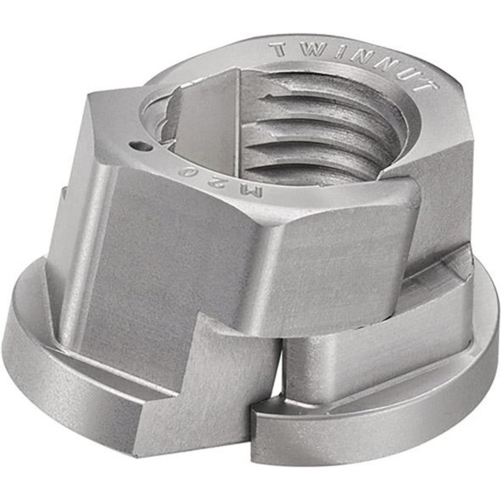 Piulita strangere rapida cu colier, AMF, M12, 16 x 21 mm, Argintiu