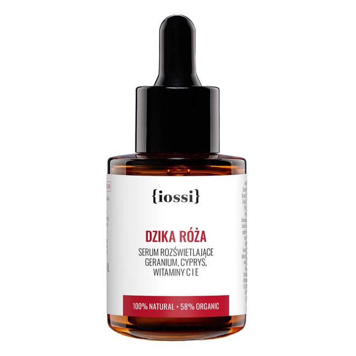 Изсветляващ серум за лице, IOSSI, шипка и здравец, 30мл