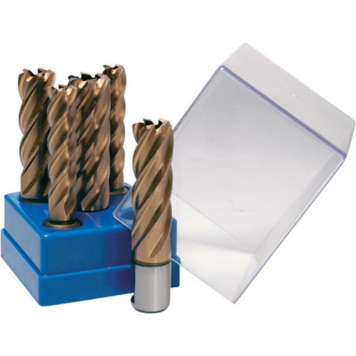 Set de burghie HSS 5 piese, BDS, 14x18x22mm, cu prindere Weldona