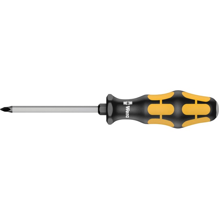 Отвертка Phillips, Wera, 100 мм, стомана, черно/жълто