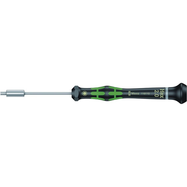 Surubelnita pentru electronice Wera 3,2mm, 60mm lungime, cu maner Kraftform-Micro