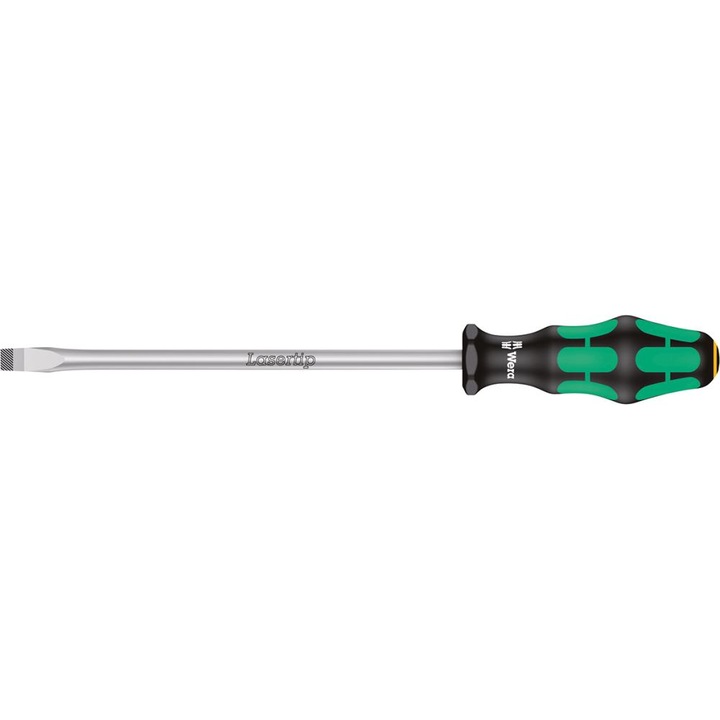 Плоска отвертка Wera 10x1.6x200mm, с кръгъл връх, ергономична дръжка