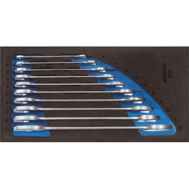 Set 10 chei duble, Gedore, CT 1/3, Argintiu