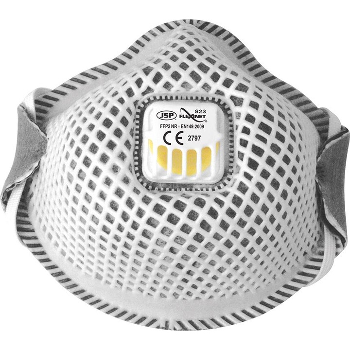 Masca de protectie JSP Flexinet 823 FFP2 V, set 10 buc, M/L, protectie ridicata