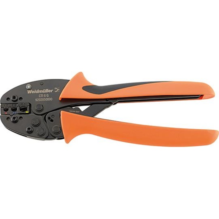Cleste de sertizare, Weidmuller, 0.5 - 6 mm2, 250 mm, Negru / Portocaliu
