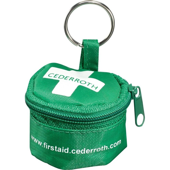 Set masca de respiratie Cederroth, cu valva unidirectionala, in etui cu breloc