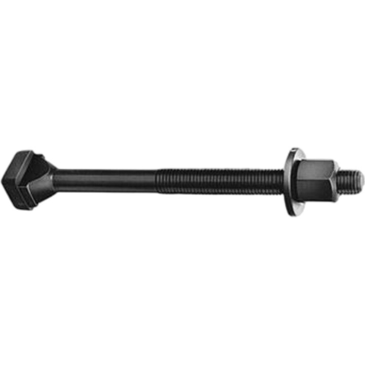 Surub pentru caneluri in T complet cu piulita si saiba AMF DIN787, M20x22x125mm, negru