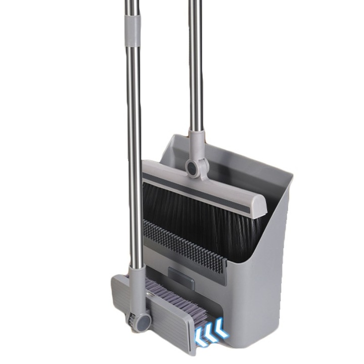 Set 3 in 1 matura si faras, WALALLA, Inox/Polipropilena, Maner lung, Rotativ la 180°, Pliabil, Gri