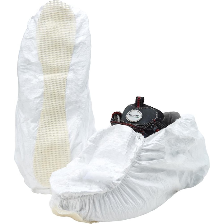 Huse pentru incaltaminte de lucru, Dupont, antistaticitate scazuta, marimi 43-46, alb, set 200 buc