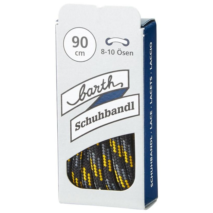 Set 6 perechi sireturi rotunde pentru incaltaminte, Barth, 90 cm, multicolor