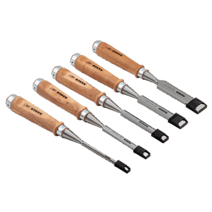 5 db 6-10-12-18-25 mm-es vésőkészlet BAHCO kartondobozban