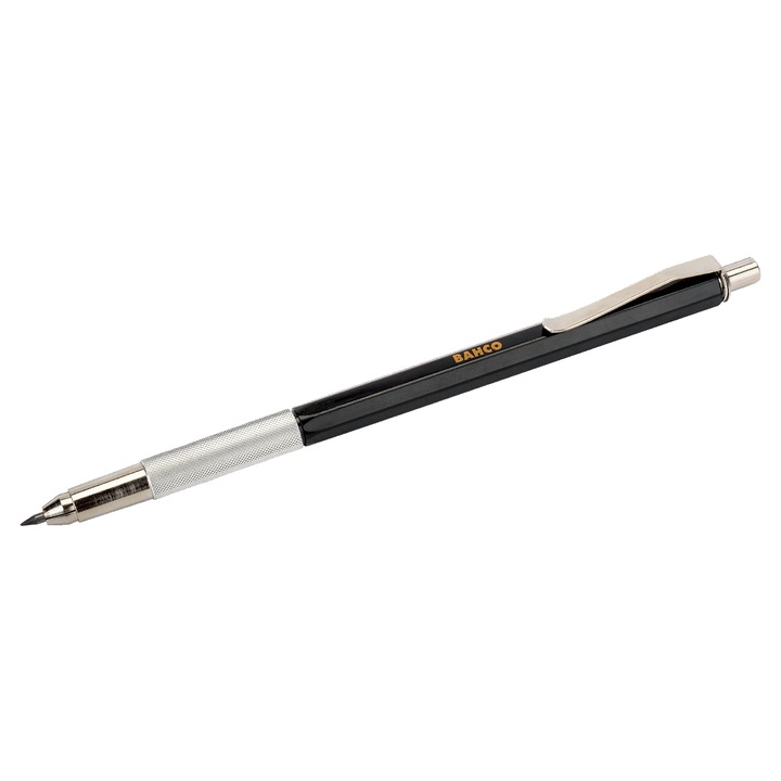 Építési jelölőtoll, Bahco, Cserélhető hegyek, 2,5/150 mm, ezüst/fekete