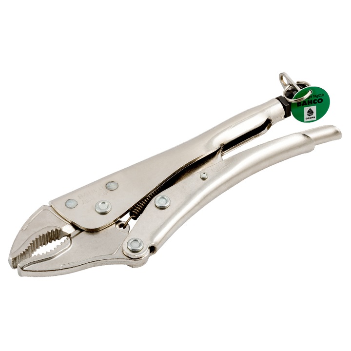 Hajlított hegyű fogó, Bahco, 235 mm, ezüst