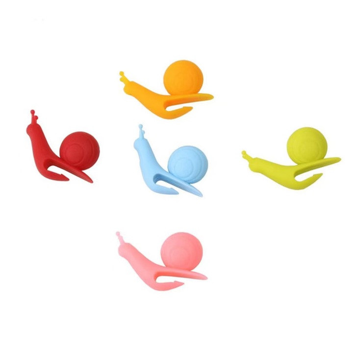 Комплект 10 държача за пакетчета чай, KitsKap, Силикон, Многоцветни