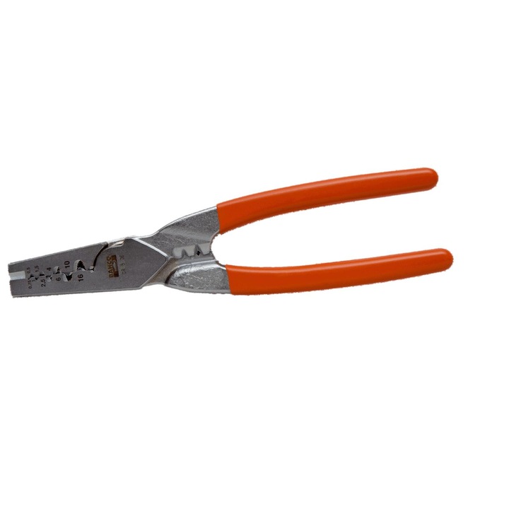 Krimpelő fogó, BAHCO, Kábelvégekhez 0,5-16 mm², 28 mm, Piros