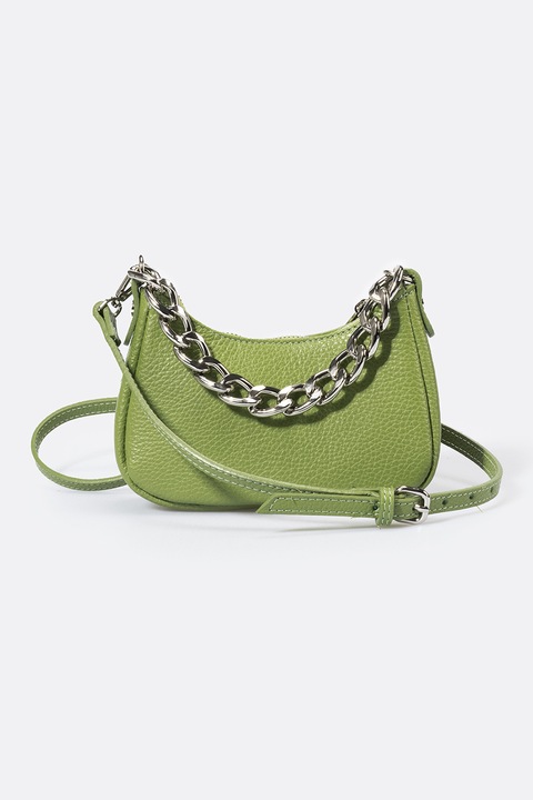 Massimo Castelli, Geanta crossbody din piele, Verde fistic