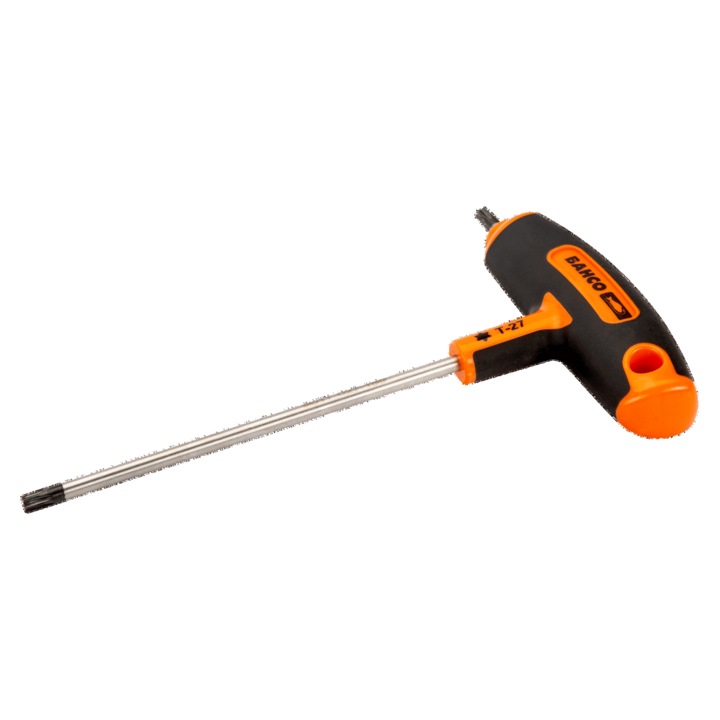 Т-образна отвертка, Bahco, Torx T9, 153mm, 100mm, черно/оранжево