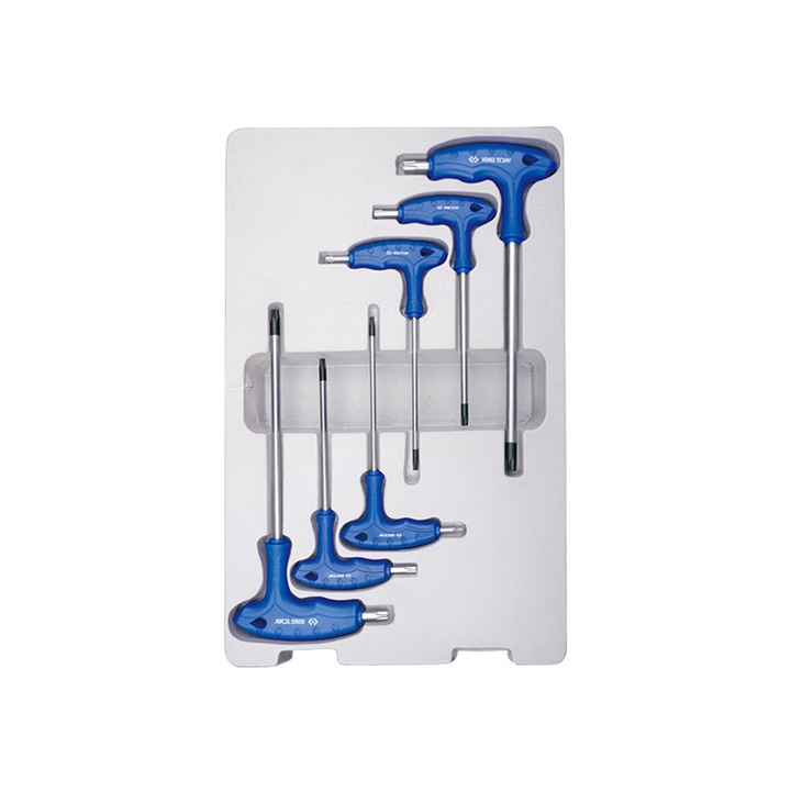 Set chei tip L Torx, King Tony, 6 piese, cromate, T10-T40