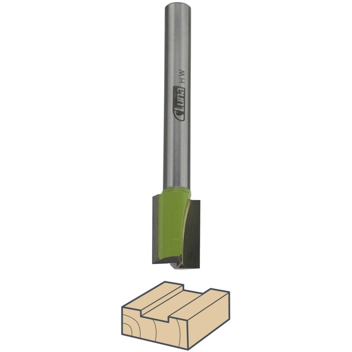 Freza pentru caneluri, Luna, 20x35x90mm, 2 lame, 12mm