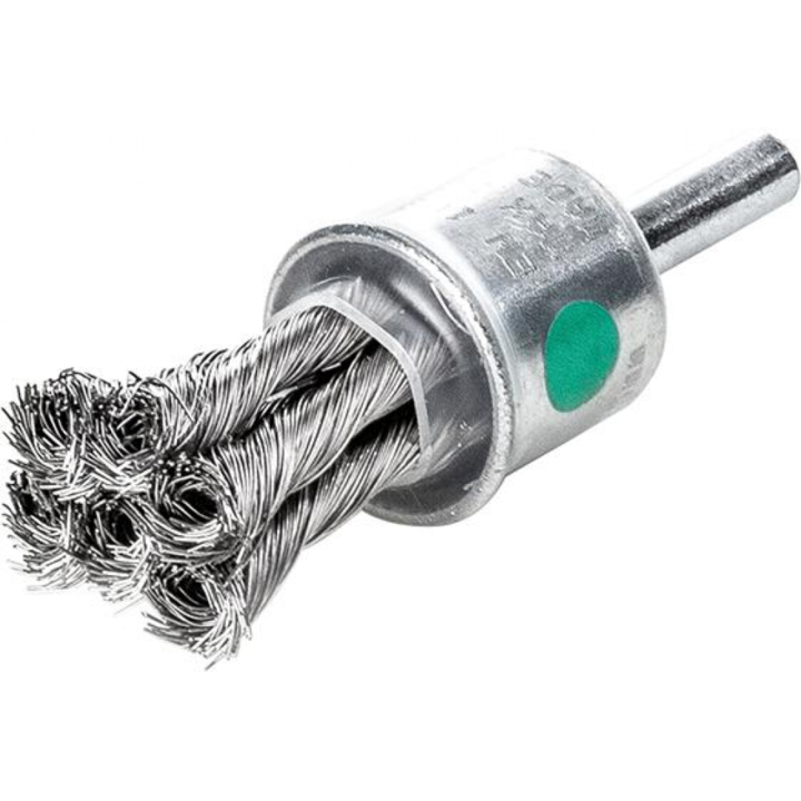 Perie de slefuit, Lessmann, otel inoxidabil, sarma impletita, 22x28/72x0,35 mm