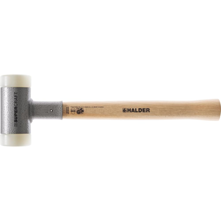 Halder SUPERCRAFT kalapács, nylon fejek, hickory fogantyú, 30x110mm, 330mm, 460 g