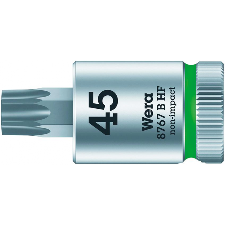 Wera csavarhúzófej készlet, Torx T45, matt króm, 38,5 mm