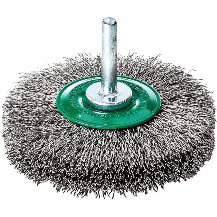 Perie disc cu tija Lessmann, inox, 70x10x0.3 mm