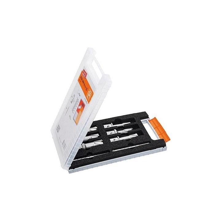 6 db fúró/2 mag, Fein, keményfém, 12-22 mm, 105 mm, ezüst