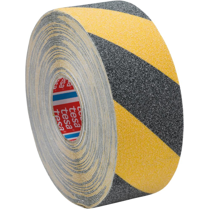 Banda adeziva anti-alunecare, Tesa, 15mx50mm, negru/galben