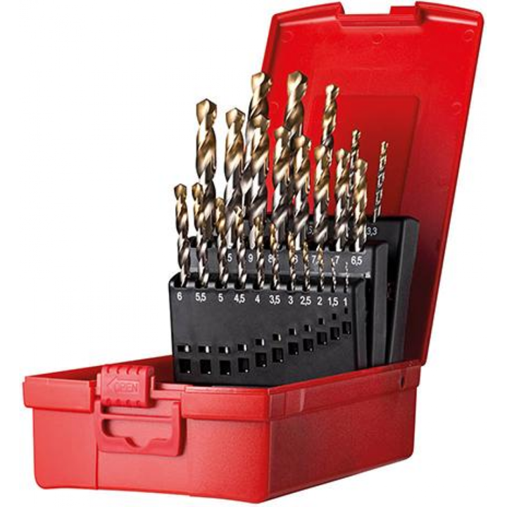 Set burghie pentru gaurire Dormer, 24 piese, 1-10,5mm x 0,5, multicolor, in cutie