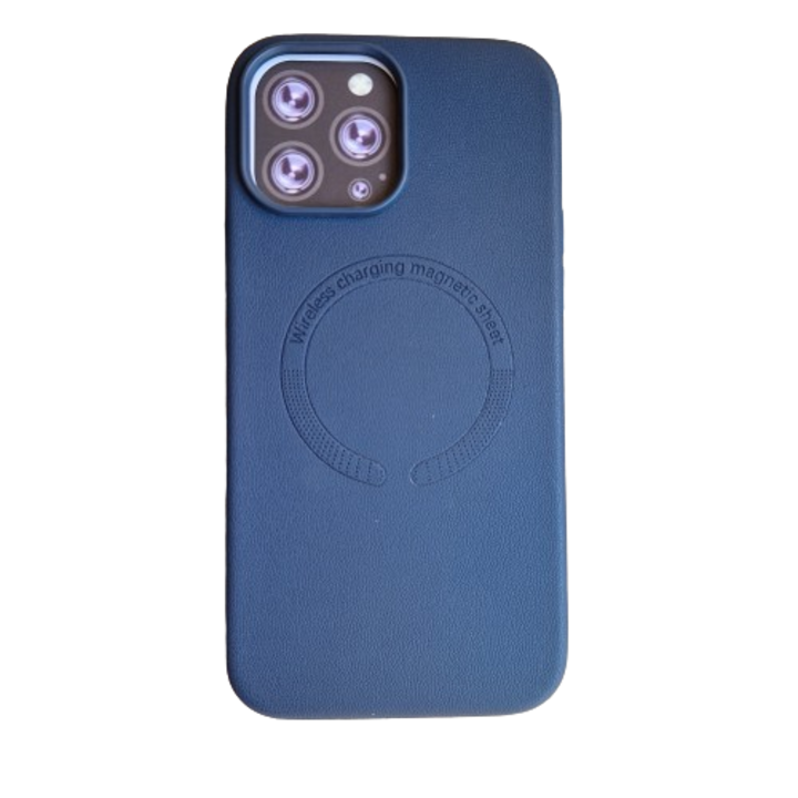 Mágneses bőrtok, amely kompatibilis az iPhone 13 Pro Max készülékkel, kék