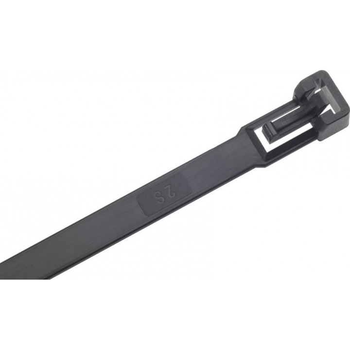 Set 100 x brida cablu Sapiselco, negru, 280x7.5mm