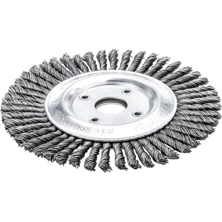 Perie disc abraziva Lessmann, otel impletit, 178x6mm, grosime fir 0,5mm