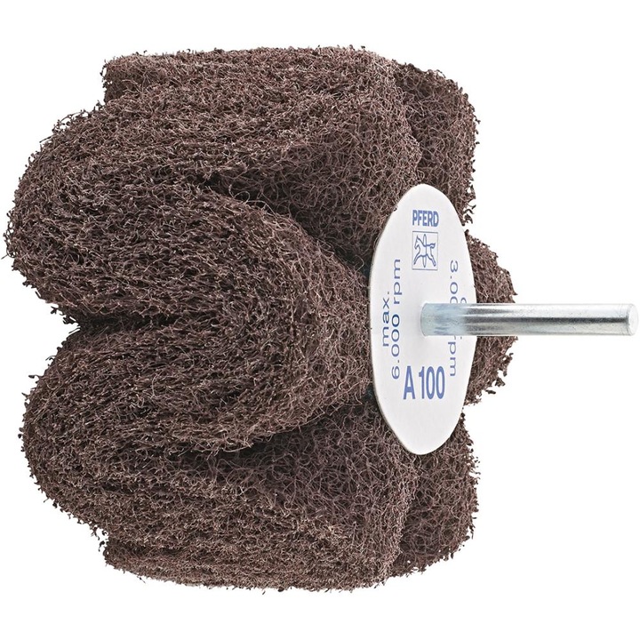 Disc abraziv cu tija POLINOX PNG, Pferd, corund, 100x50mm, granulatie 280