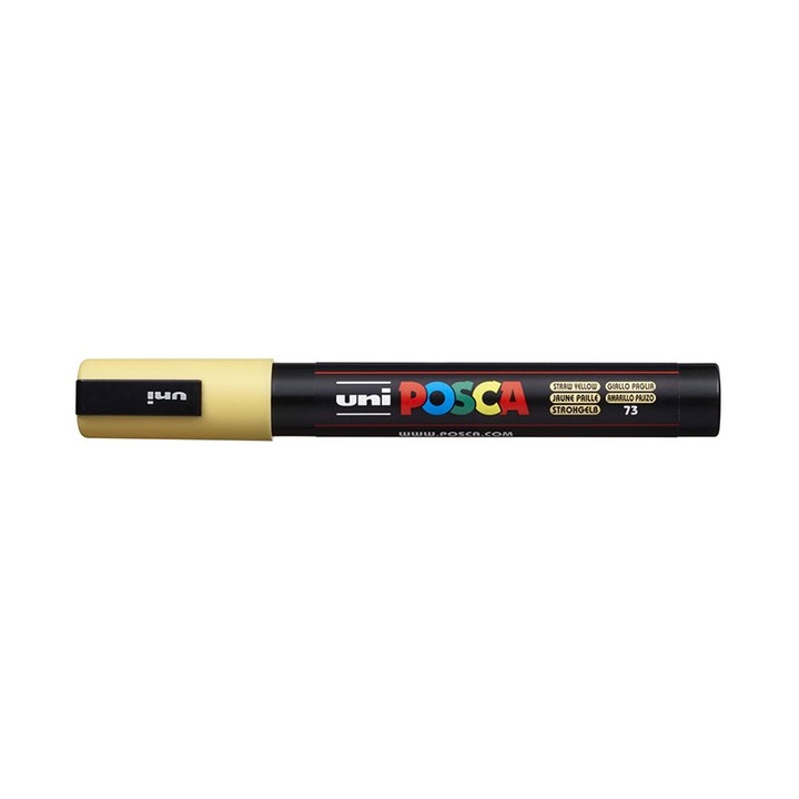 Marker universal UNI PC-5M Posca, 1.8-2.5 mm, galben pai