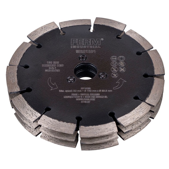 Disc diamantat, FERM, WCA1001, 150mm, 3 in 1