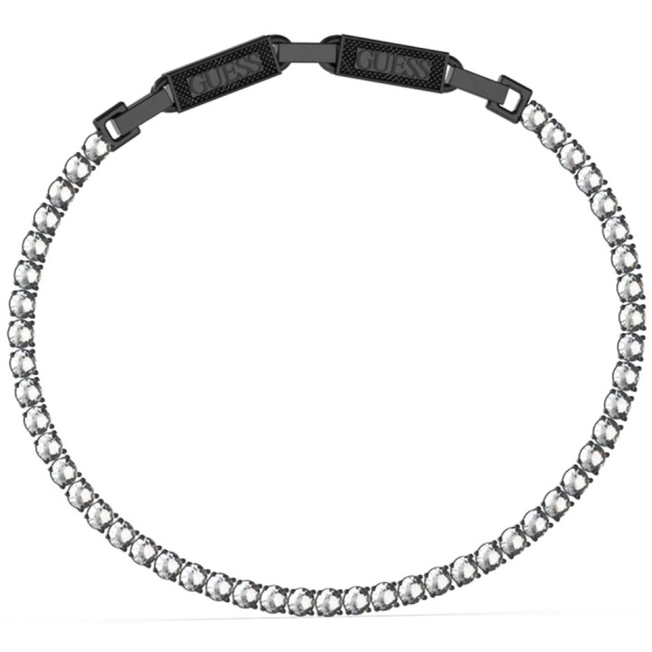 Bratara Guess Eternity tennis si cristale JUMB03237JWBKT-U, Negru, Argintiu